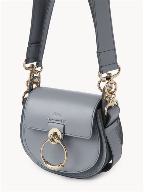 CHLOE Calfskin Small Tess Bag Faded Blue 